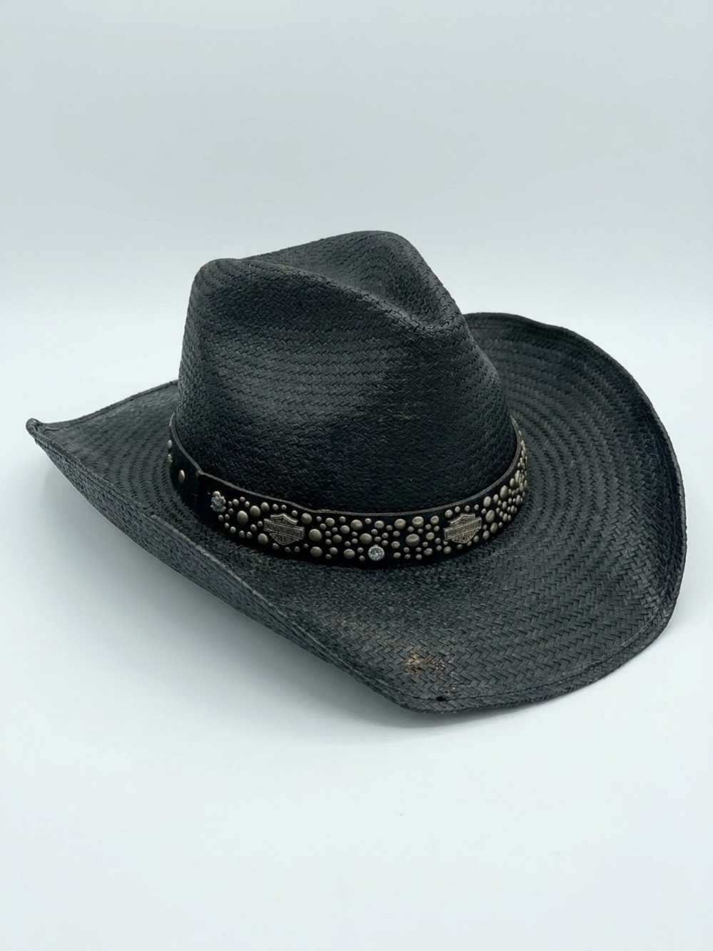 Harley-Davidson Black Studded Western Cowboy Hat